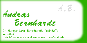 andras bernhardt business card